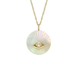 Colier Sutton Evil Eye din oțel inoxidabil auriu