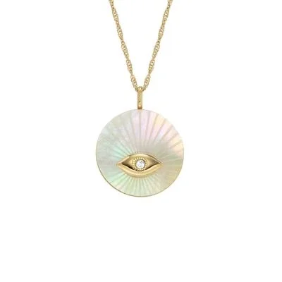 Colier Sutton Evil Eye din oțel inoxidabil auriu Colier Sutton Evil Eye din oțel inoxidabil auriu