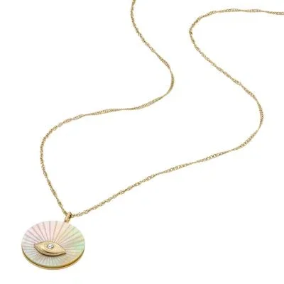 Colier Sutton Evil Eye din oțel inoxidabil auriu Colier Sutton Evil Eye din oțel inoxidabil auriu
