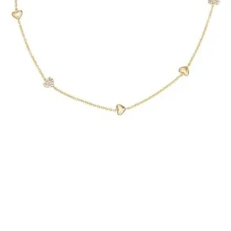 Colier Sutton Heartbeat din alamă aurie