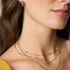 Colier Sutton Heartbeat din alamă aurie Colier Sutton Heartbeat din alamă aurie