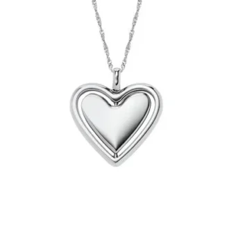 Colier Sutton Legacy Heart din oțel inoxidabil cu pandantiv rotativ