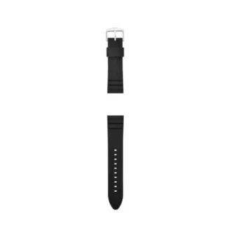 Curea de ceas din silicon negru de 22 mm