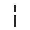 Curea de ceas din silicon negru de 24 mm