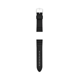 Curea de ceas din silicon negru de 24 mm