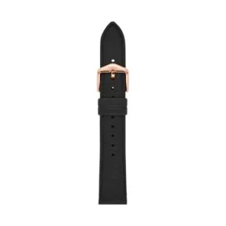 Curea din piele LiteHide™ neagră de 18 mm