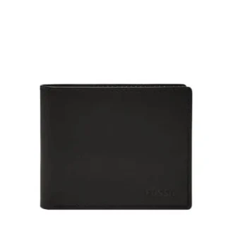 Derrick Piele RFID Bifold cu portofel cu fereastră pentru actul de identitate