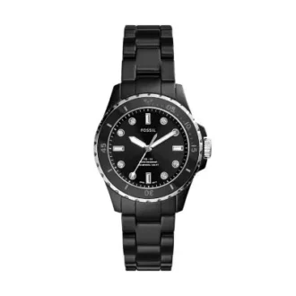 FB-01 Ceas ceramic negru cu trei ace