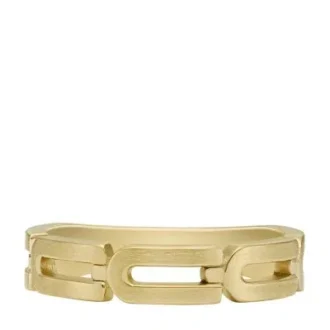 Inel cu bandă din oțel inoxidabil auriu Heritage D-Link Chain