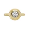 Inel cu element central din alamă aurie Bright Baubles Inel cu element central din alamă aurie Bright Baubles