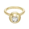 Inel cu element central din alamă aurie Bright Baubles Inel cu element central din alamă aurie Bright Baubles