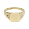 Inel cu sigiliu Ellis din oțel inoxidabil auriu