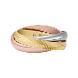 Inel Harlow Interlocking Links Tri-Tone din oțel inoxidabil