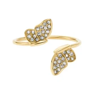 Inel Sutton Pavé Butterfly din oțel inoxidabil auriu Inel Sutton Pavé Butterfly din oțel inoxidabil auriu