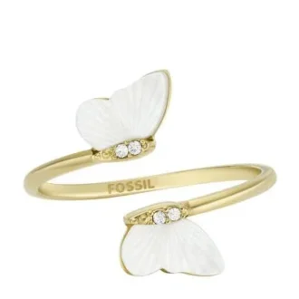 Inel Sutton Radiant Wings cu fluture din sidef alb