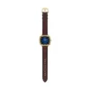 Nick Jonas x Fossil Machine Luxe Blue Vignette Ceas cu trei ace din piele croco maro
