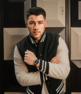 Nick Jonas x Fossil Machine Luxe Blue Vignette Ceas cu trei ace din piele croco maro