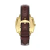 Nick Jonas x Fossil Machine Luxe Blue Vignette Ceas cu trei ace din piele croco maro