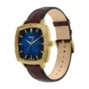 Nick Jonas x Fossil Machine Luxe Blue Vignette Ceas cu trei ace din piele croco maro