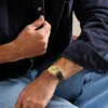 Nick Jonas x Fossil Machine Luxe Ceas cu trei ace din piele de crocodil neagră Nick Jonas x Fossil Machine Luxe Ceas cu trei ace din piele de crocodil neagră