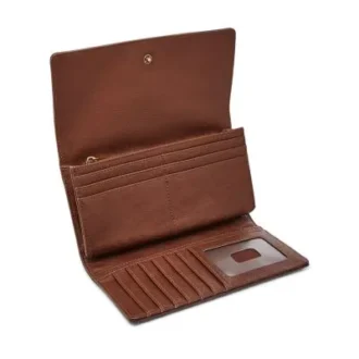 Portofel cu clapă din piele Logan RFID