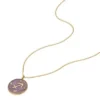 Sagittarius Sutton Zodiac Colier cu pandantiv din oțel inoxidabil auriu și ametist violet Sagittarius Sutton Zodiac Colier cu pandantiv din oțel inoxidabil auriu și ametist violet