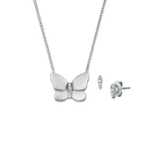 Set cadou colier și cercei Sutton din oțel inoxidabil cu închidere tip fluture