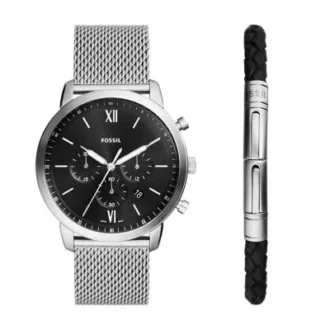 Set ceas și brățară Neutra Chronograph din oțel inoxidabil