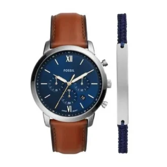 Set ceas și brățară Neutra Chronograph din piele pentru bagaje