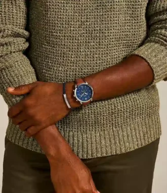 Set ceas și brățară Neutra Chronograph din piele pentru bagaje