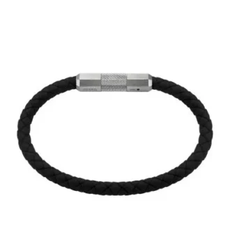 Textură striată cu mașina Brățară din silicon negru