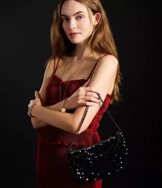 The Wizard of Oz x Fossil Ediție specială Geantă Jolie cu paiete negre